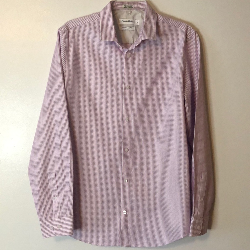 Calvin Klein Infinite Cool Non-Iron Pink Long Sleeve